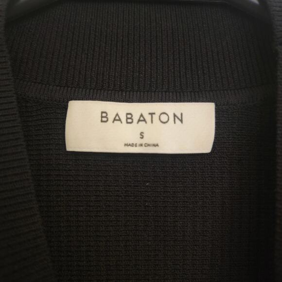 Babaton Aritzia Sculpt Knit Mockneck Halter Top Sz Small Black Ribbed Minimalist - Picture 11 of 16